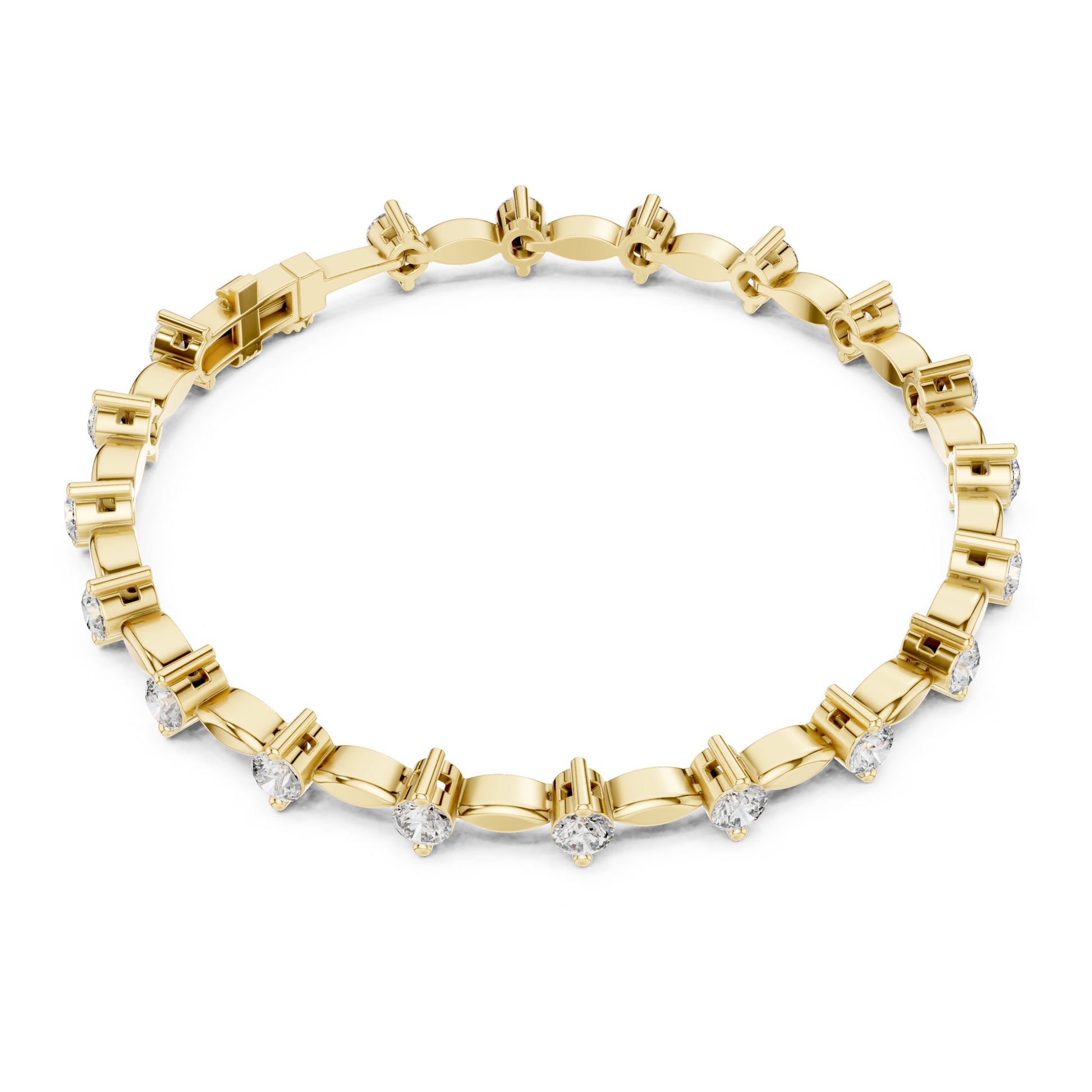 Isla 2 Carat Round Lab Grown Diamond Station Bracelet