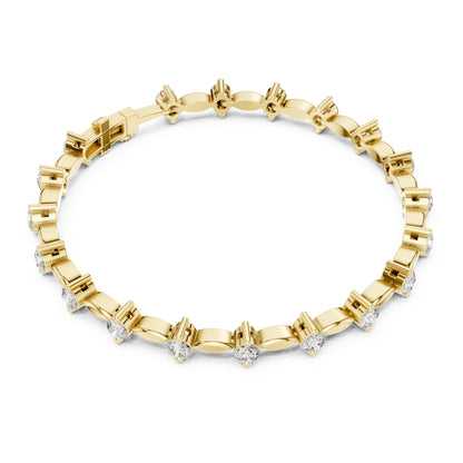 Isla 2 Carat Round Lab Grown Diamond Station Bracelet