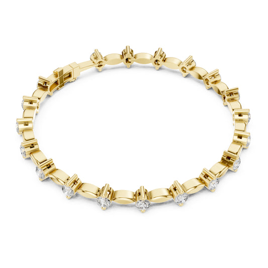 Isla 2 Carat Round Lab Grown Diamond Station Bracelet