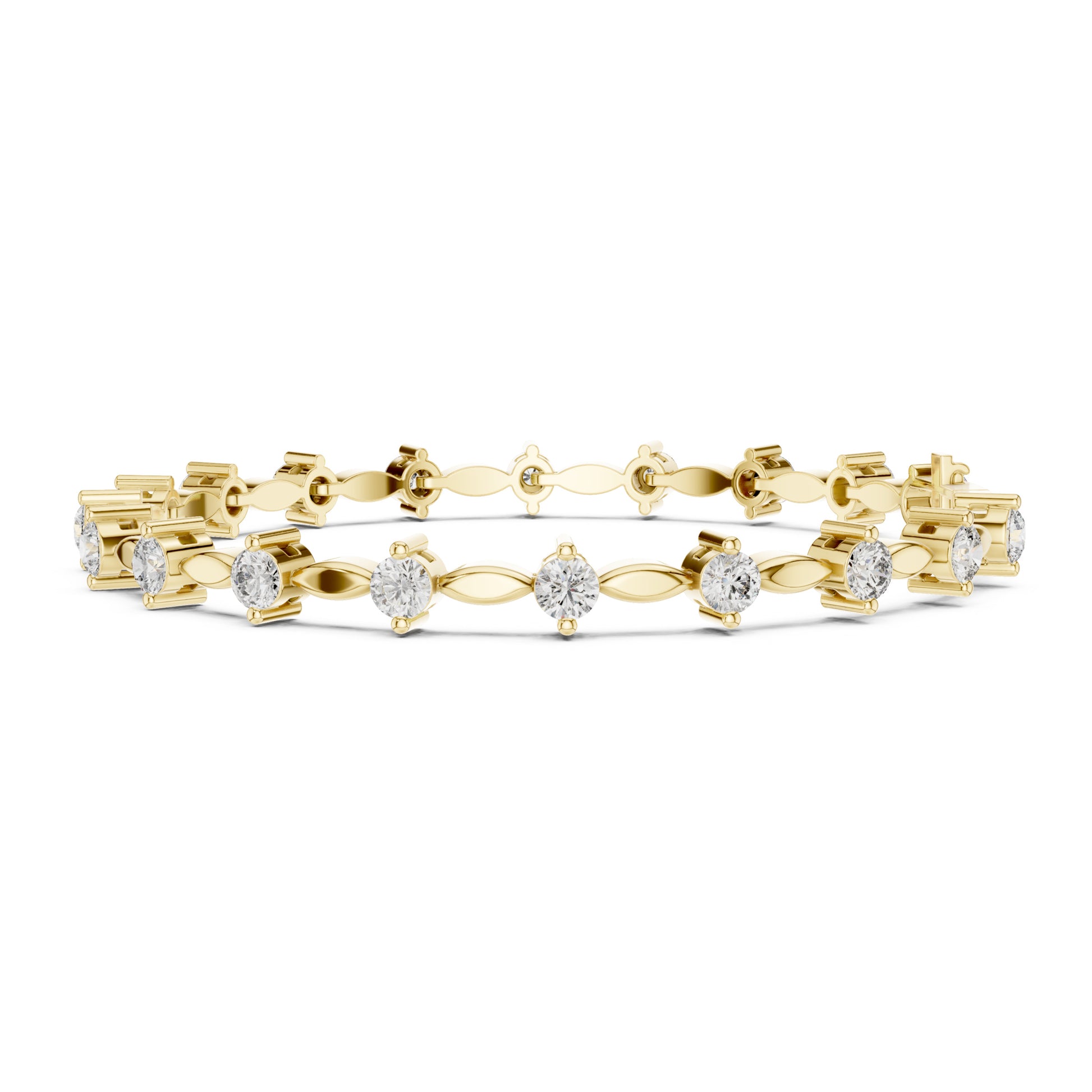 Isla 2 Carat Round Lab Grown Diamond Station Bracelet