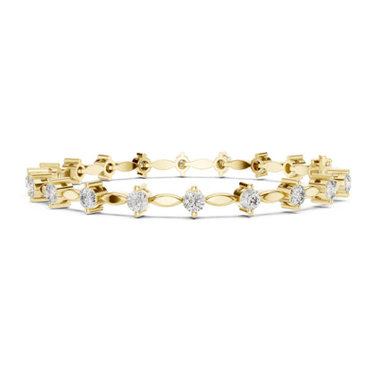 Isla 2 Carat Round Lab Grown Diamond Station Bracelet