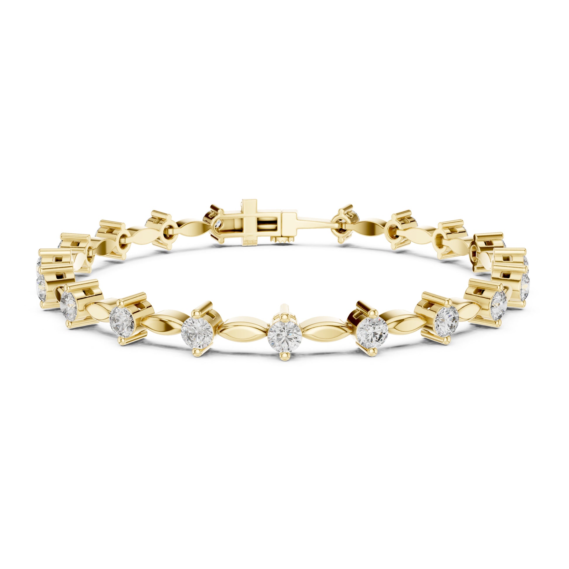 Isla 2 Carat Round Lab Grown Diamond Station Bracelet