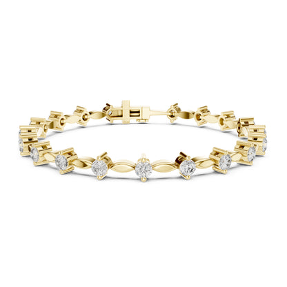 Isla 2 Carat Round Lab Grown Diamond Station Bracelet