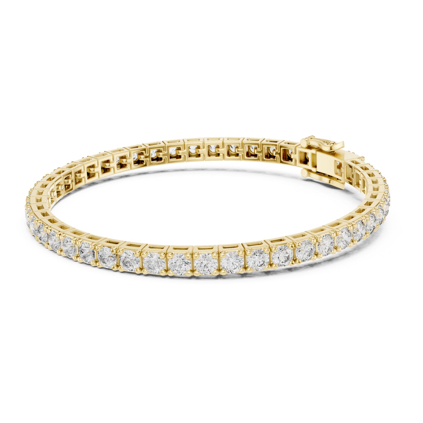 Aurora 12 Carat Round Lab Grown Diamond Statement Tennis Bracelet