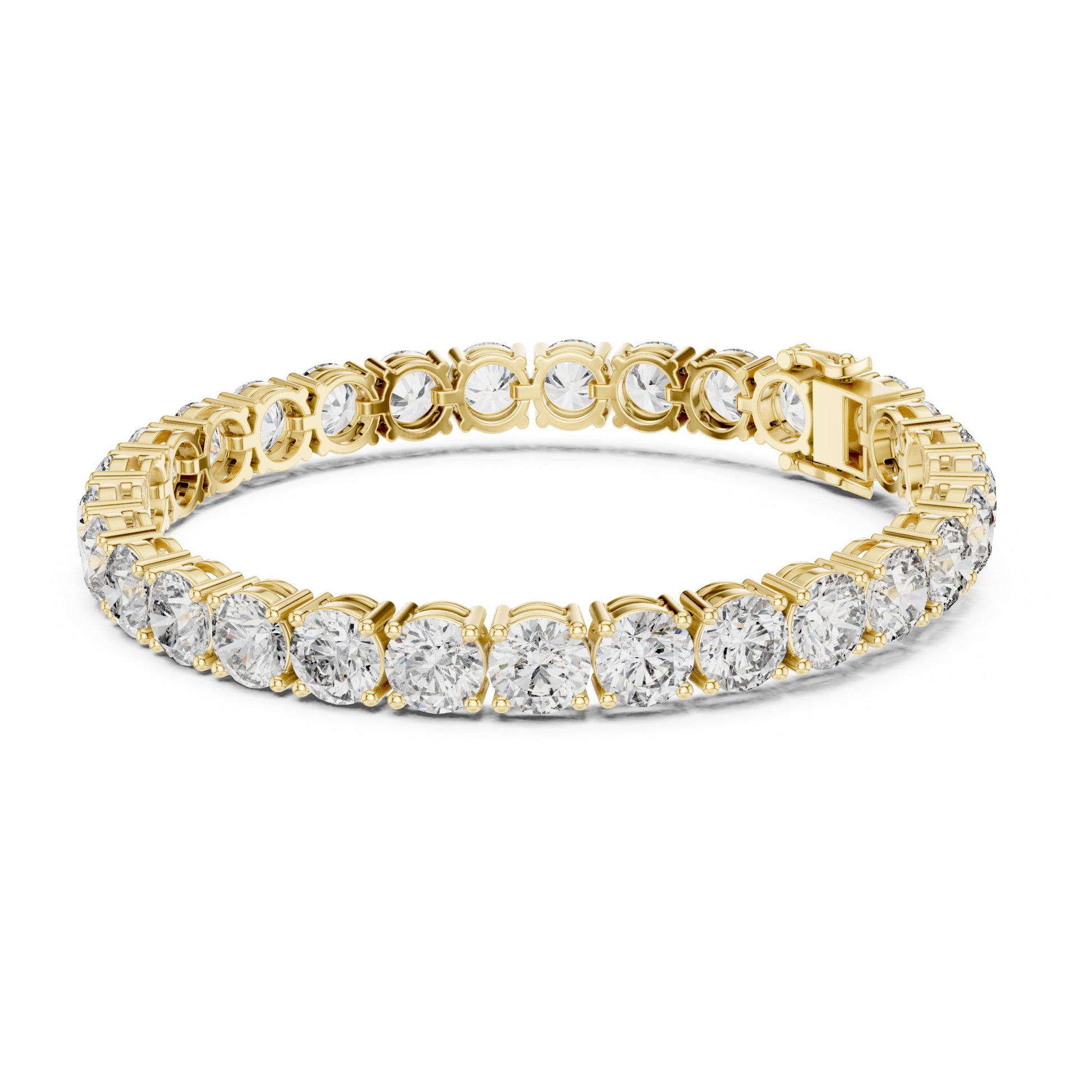 Aurora 25 Carat Round Lab Grown Diamond Tennis Bracelet