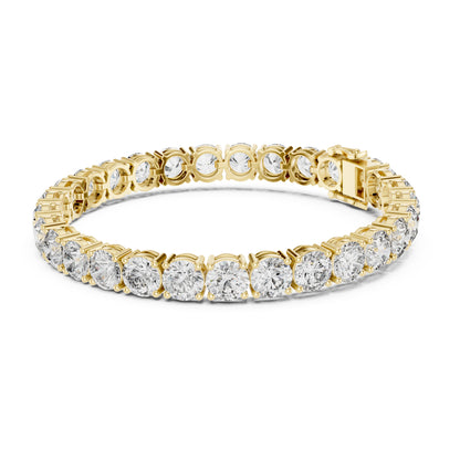 Aurora 25 Carat Round Lab Grown Diamond Tennis Bracelet