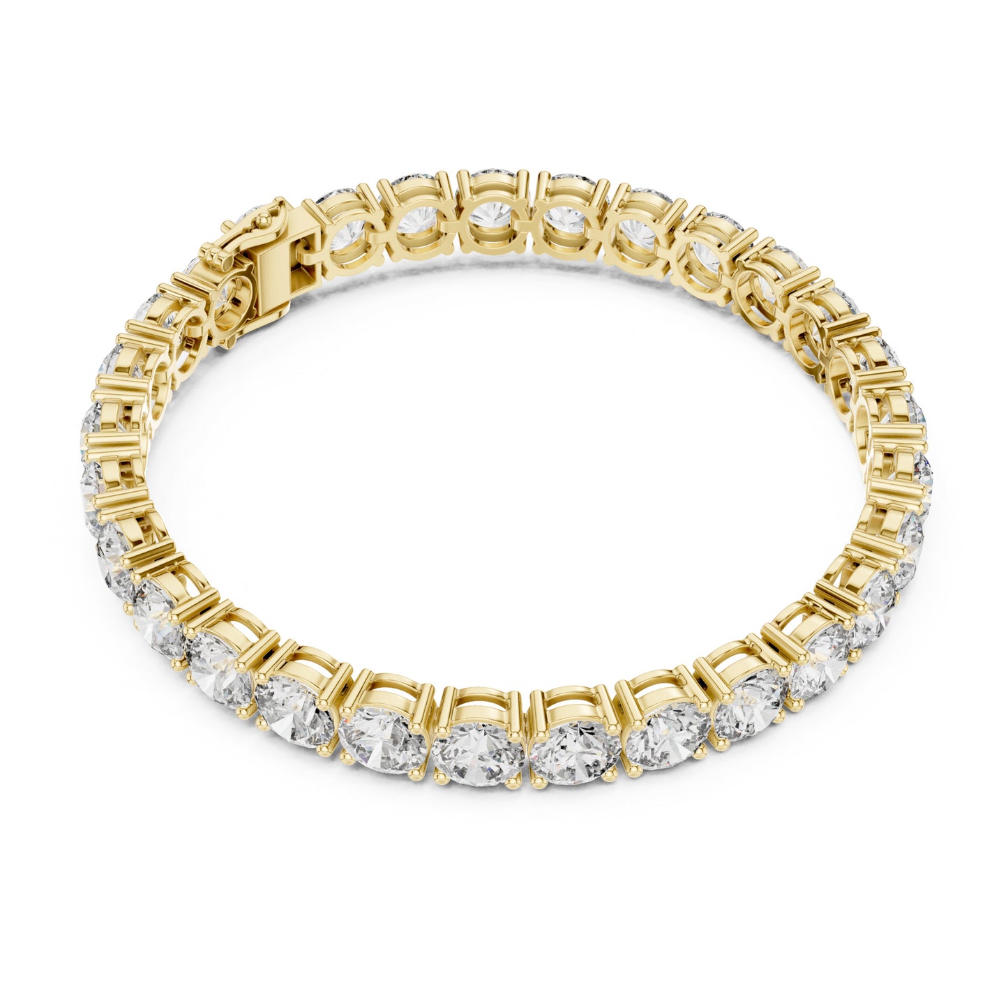 Aurora 25 Carat Round Lab Grown Diamond Tennis Bracelet