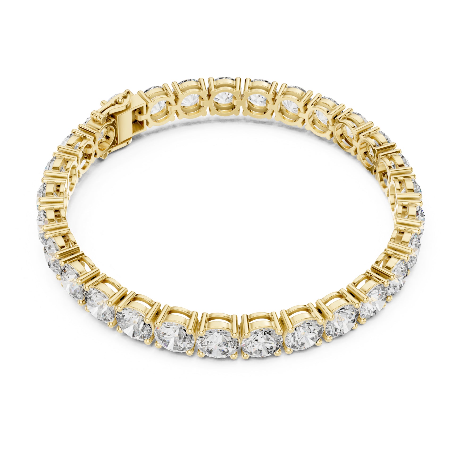 Aurora 25 Carat Round Lab Grown Diamond Tennis Bracelet