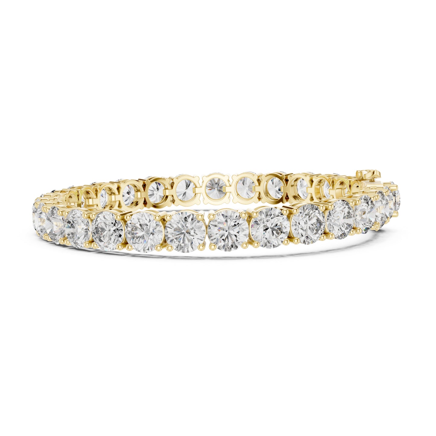 Aurora 25 Carat Round Lab Grown Diamond Tennis Bracelet