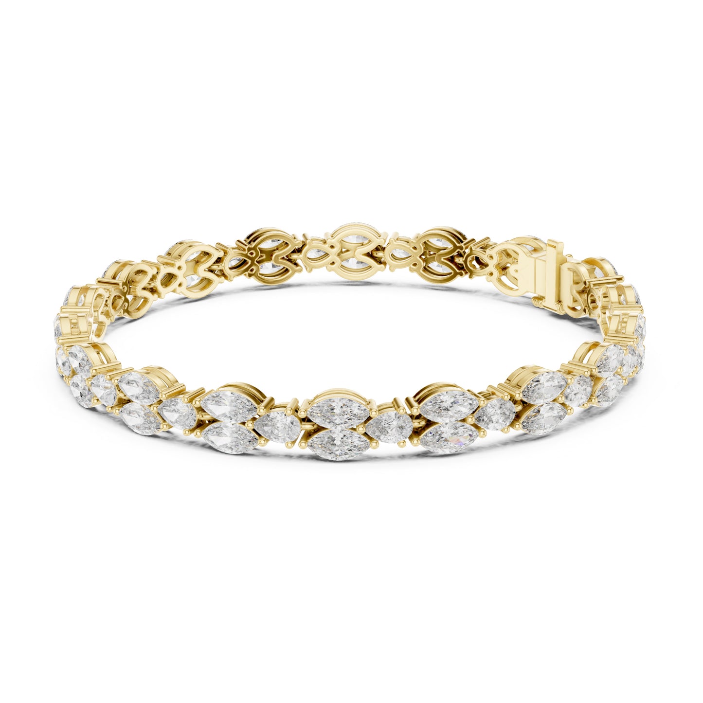 Aurora 10 Carat Marquise Lab Grown Diamond Tennis Bracelet