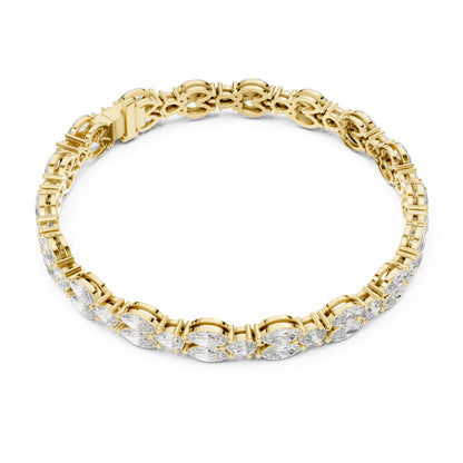 Aurora 10 Carat Marquise Lab Grown Diamond Tennis Bracelet
