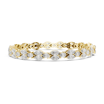Aurora 10 Carat Marquise Lab Grown Diamond Tennis Bracelet