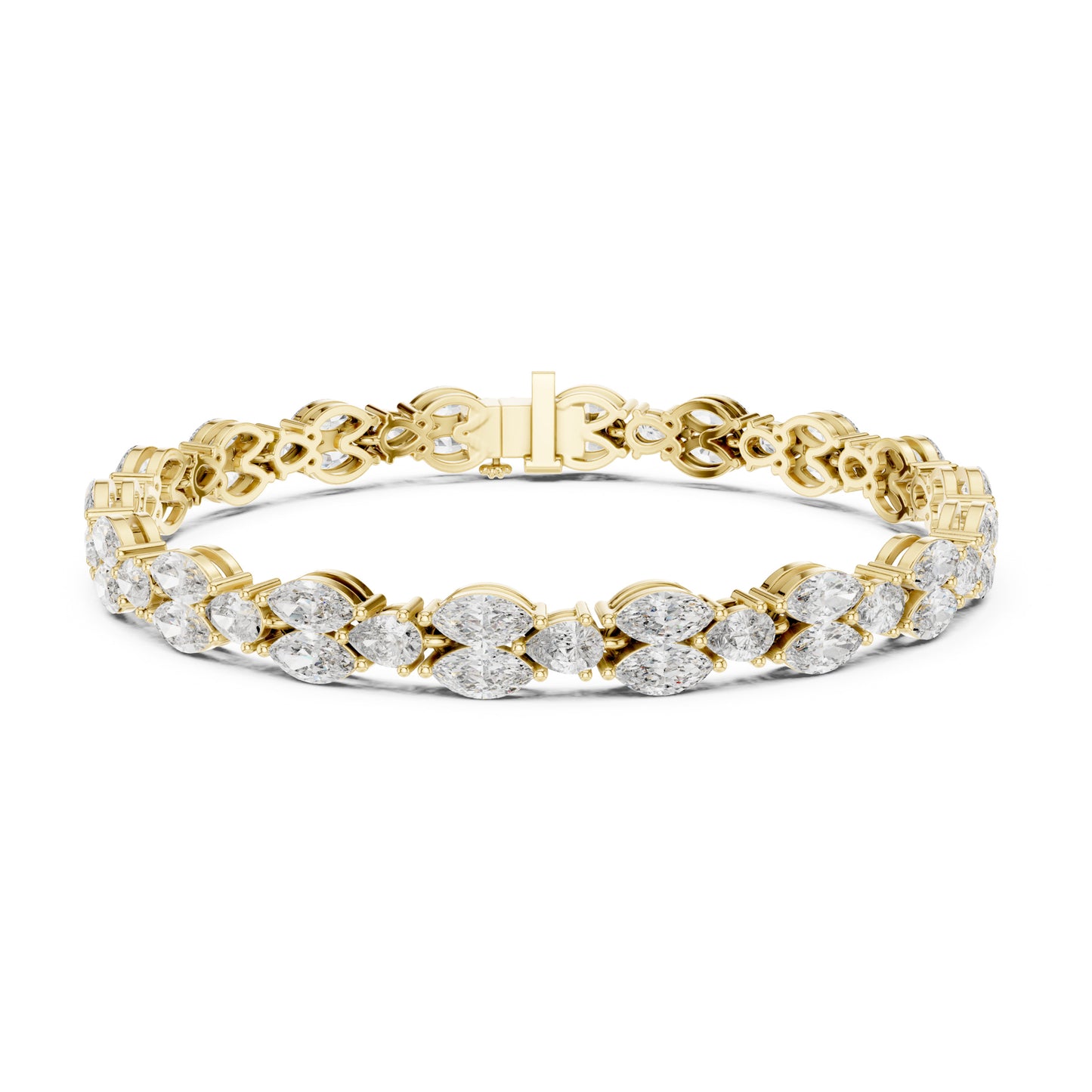 Aurora 10 Carat Marquise Lab Grown Diamond Tennis Bracelet