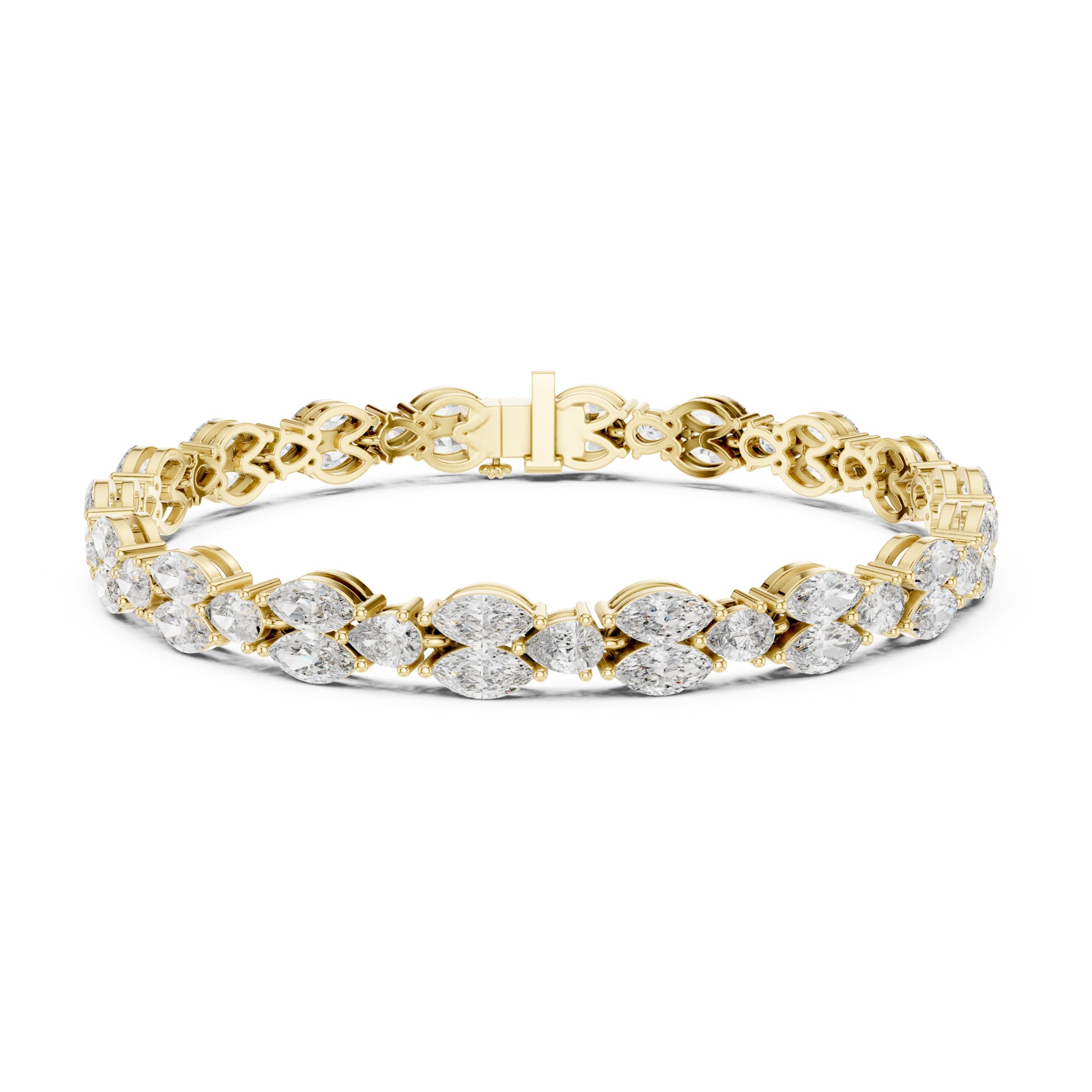 Aurora 10 Carat Marquise Lab Grown Diamond Tennis Bracelet