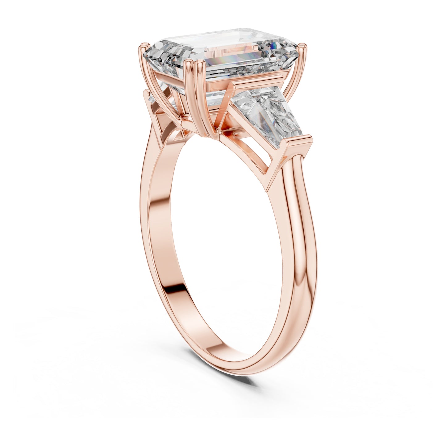 Vera 2 Carat Princess Lab Grown Diamond Graduated Three Stone Ring