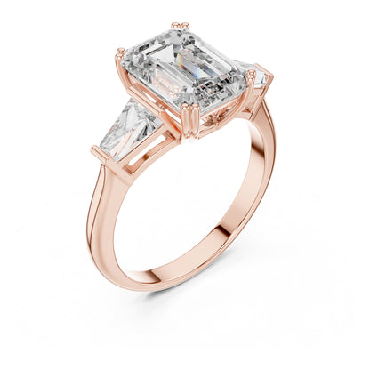 Vera 2 Carat Princess Lab Grown Diamond Graduated Three Stone Ring
