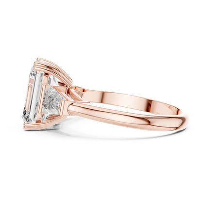 Vera 2 Carat Princess Lab Grown Diamond Graduated Three Stone Ring