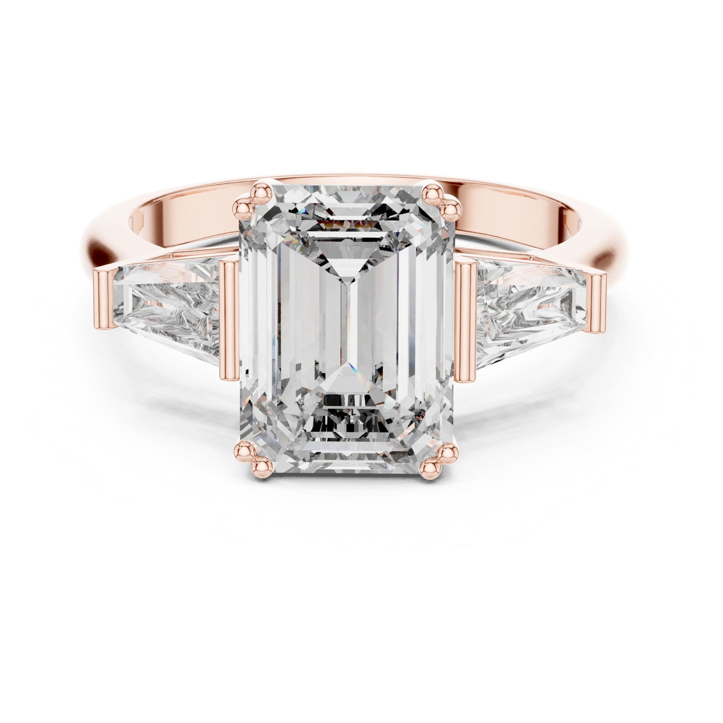 Vera 2 Carat Princess Lab Grown Diamond Graduated Three Stone Ring
