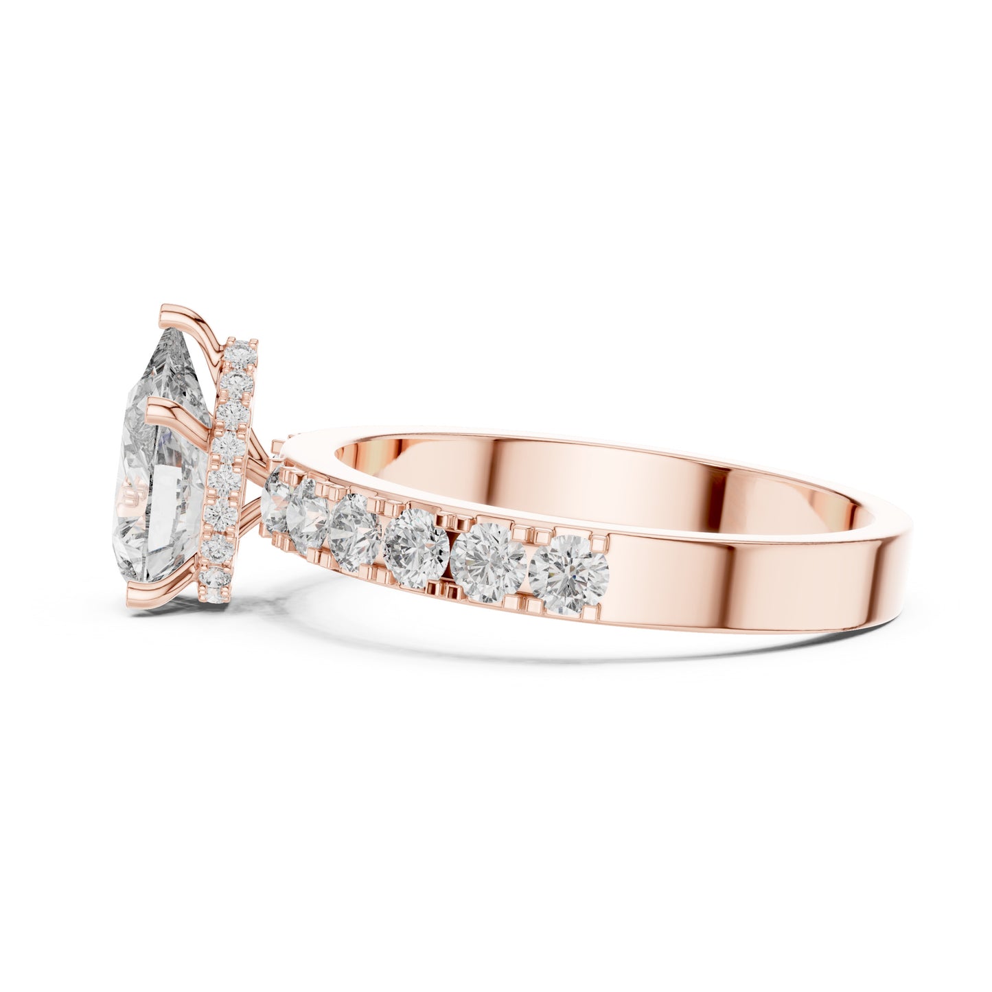 Celeste 1 Carat Pear Lab Grown Diamond Halo Ring