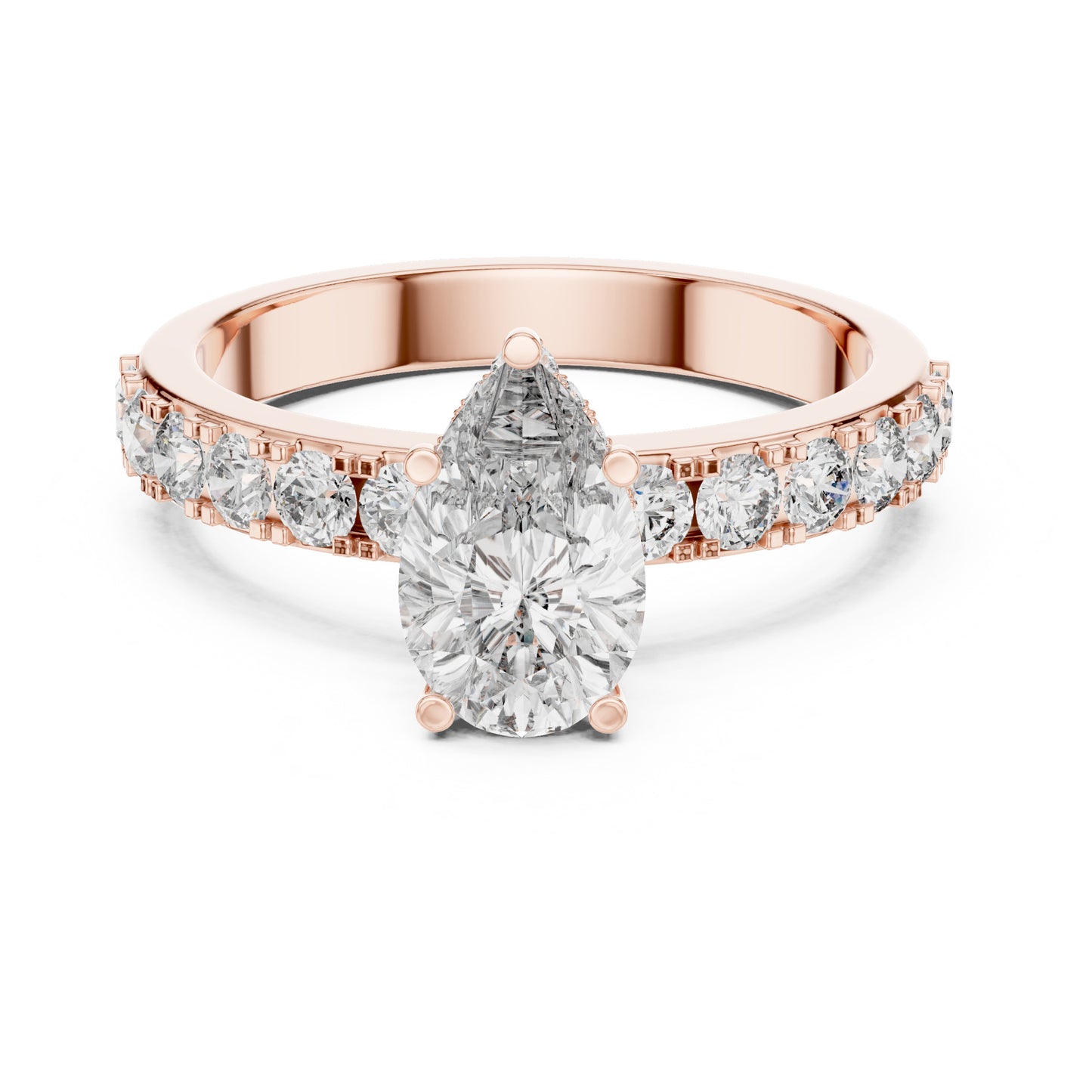 Celeste 1 Carat Pear Lab Grown Diamond Halo Ring