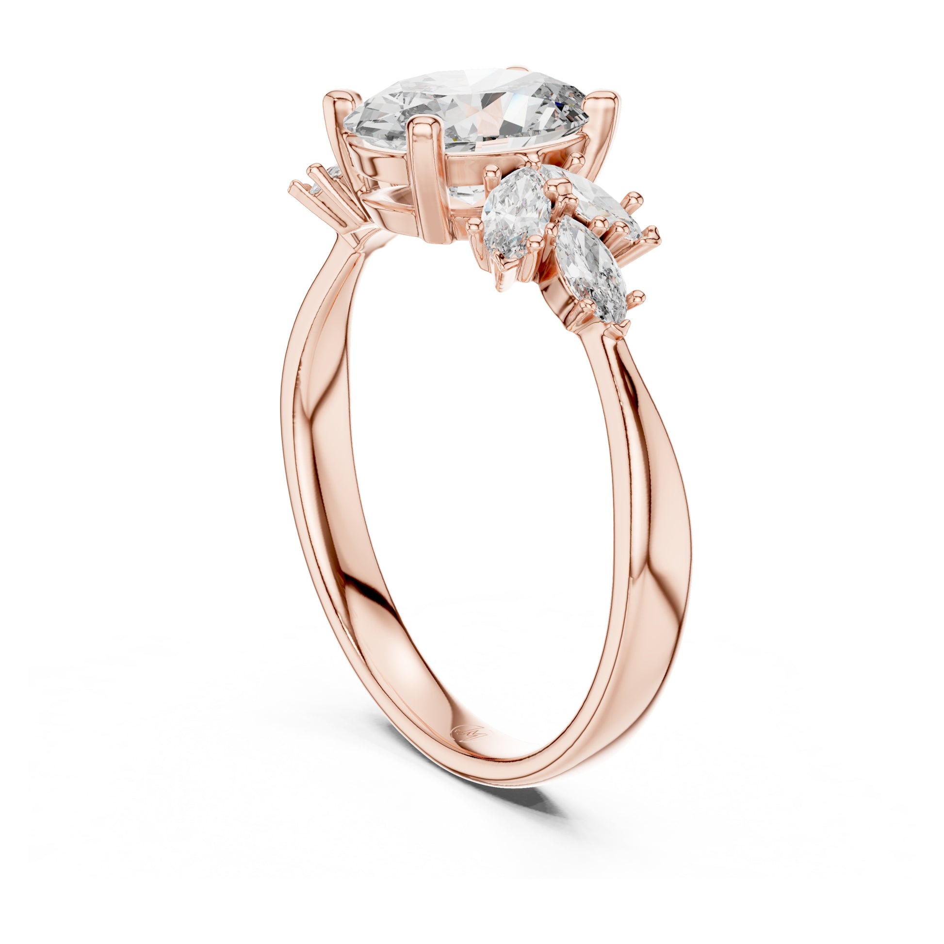 Flora 1 Carat Oval Lab Grown Diamond Engagement Ring