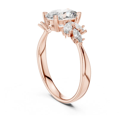 Flora 1 Carat Oval Lab Grown Diamond Engagement Ring