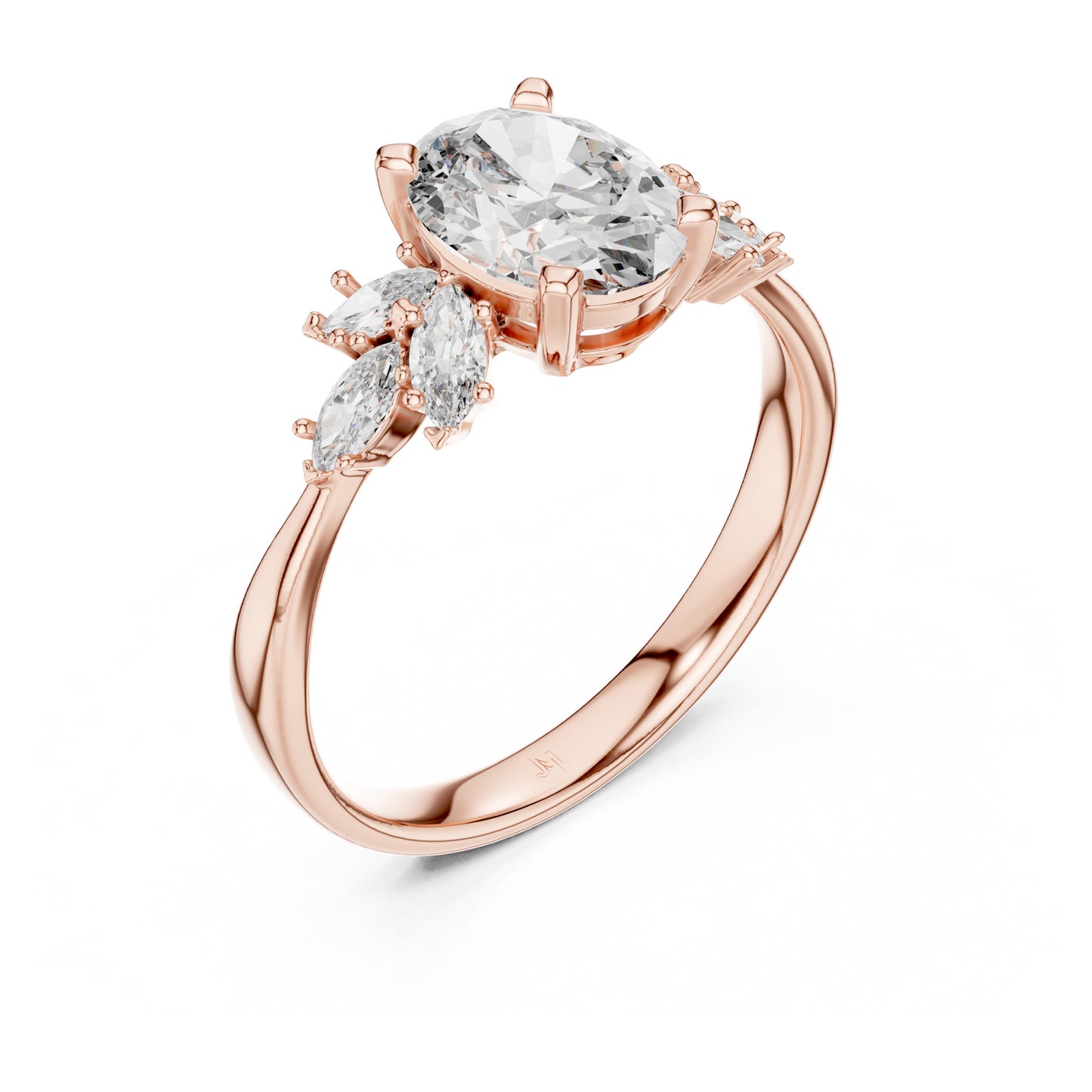 Flora 1 Carat Oval Lab Grown Diamond Engagement Ring
