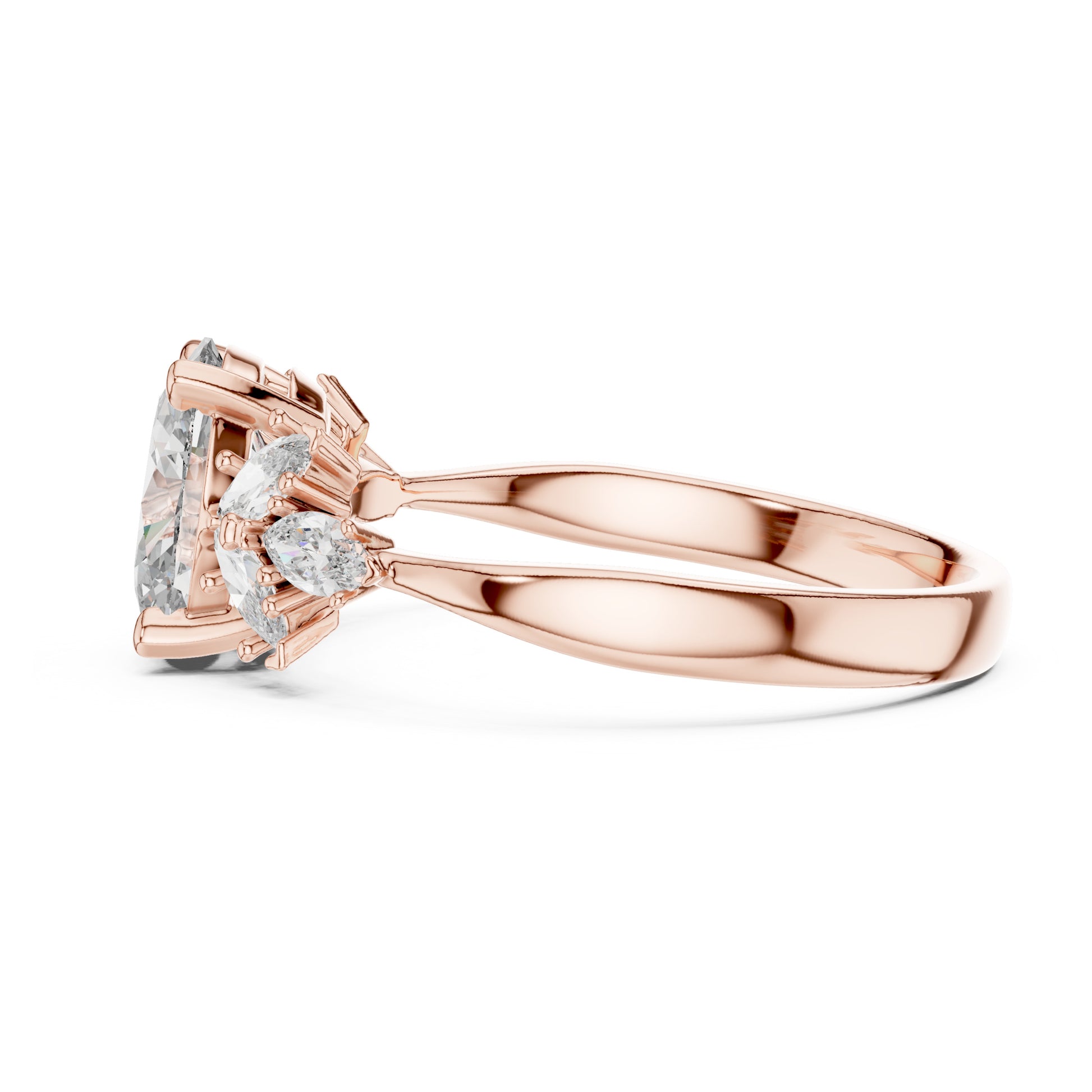 Flora 1 Carat Oval Lab Grown Diamond Engagement Ring