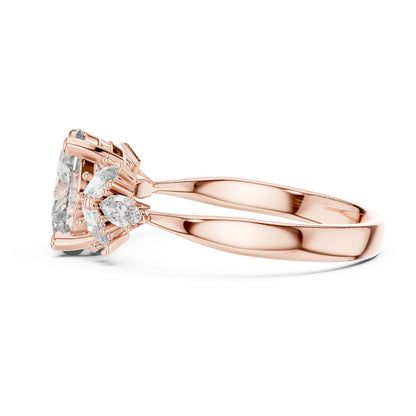 Flora 1 Carat Oval Lab Grown Diamond Engagement Ring
