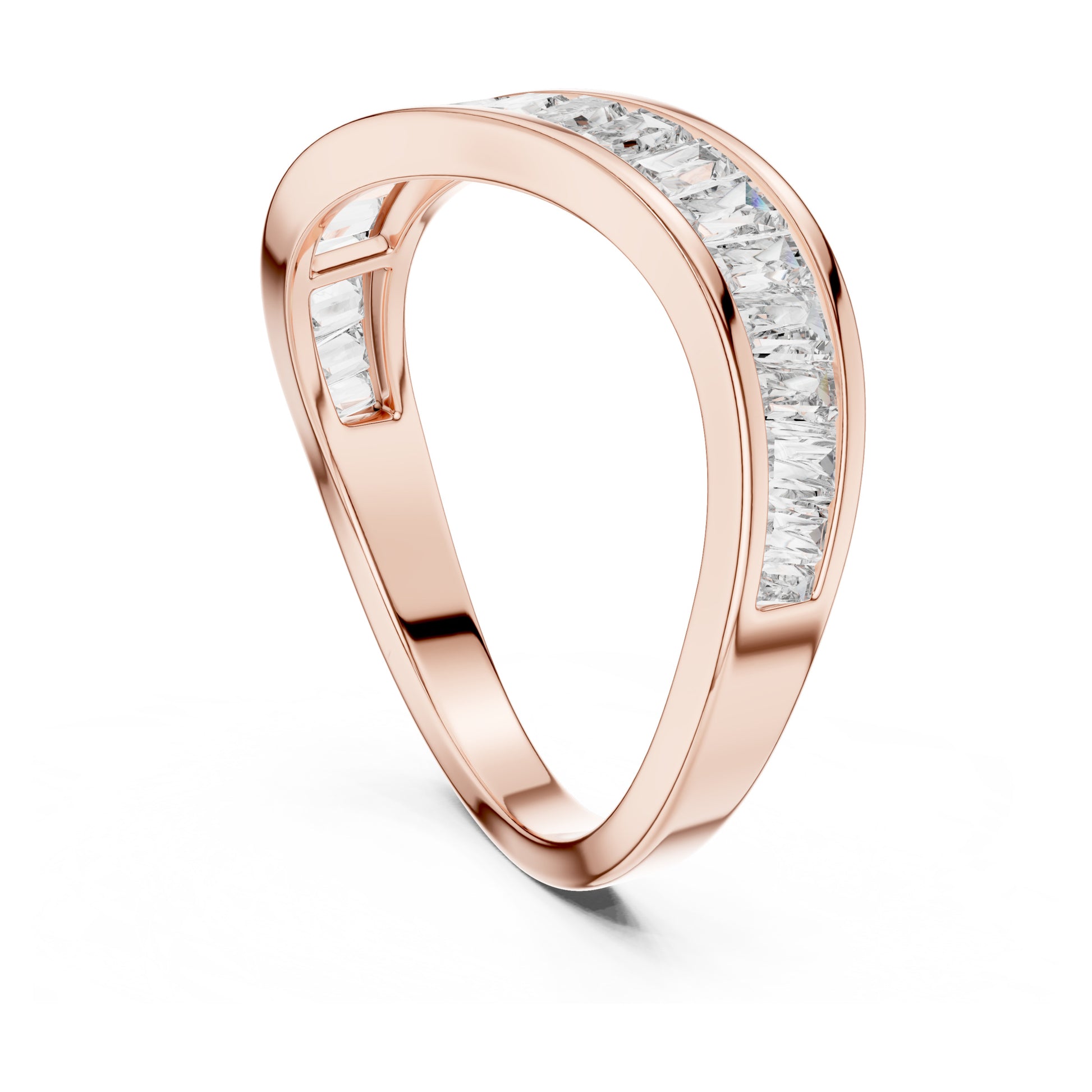 Vera Baguette Lab Grown Diamond Half Eternity Ring