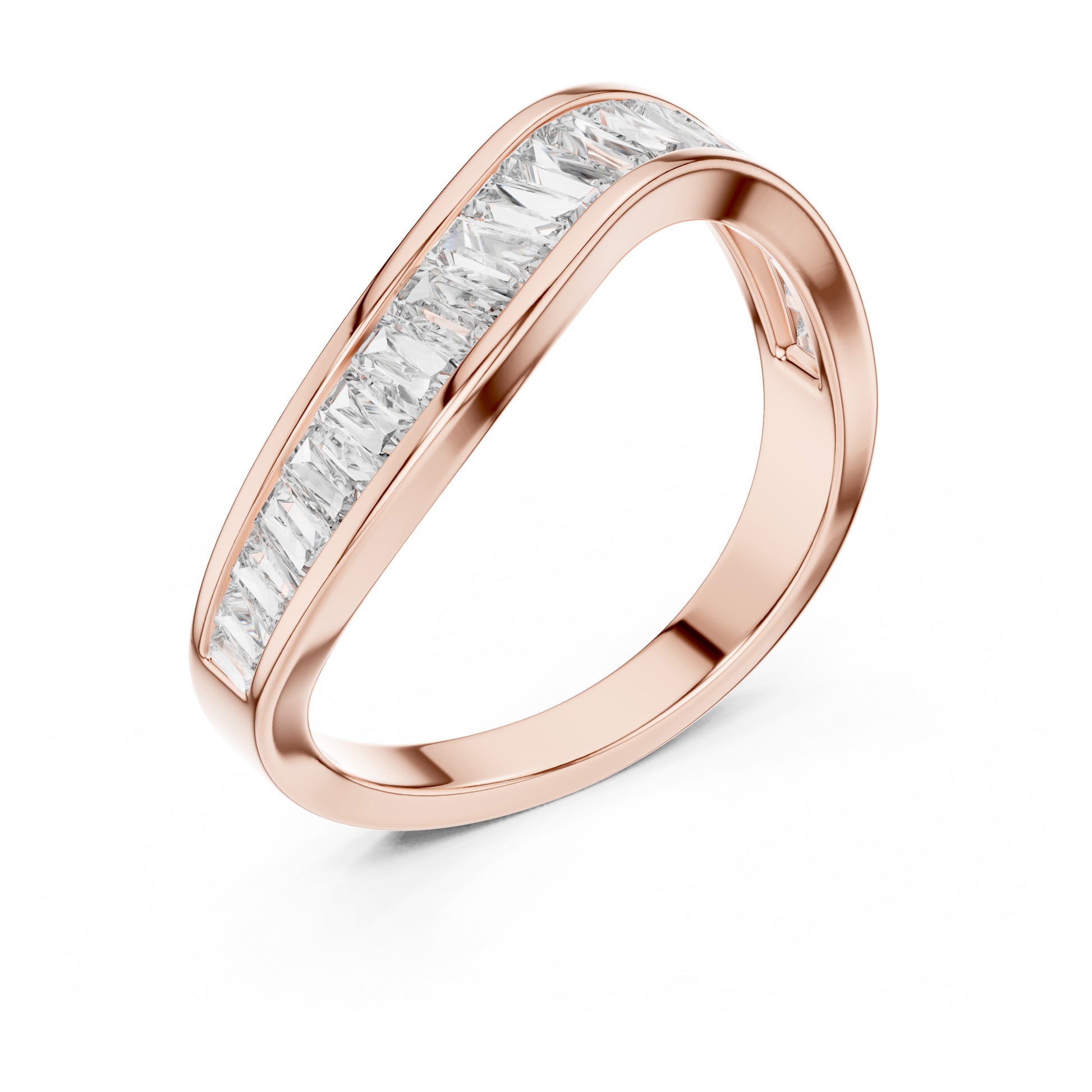 Vera Baguette Lab Grown Diamond Half Eternity Ring