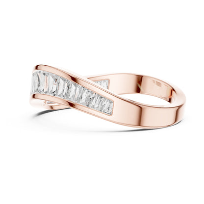 Vera Baguette Lab Grown Diamond Half Eternity Ring