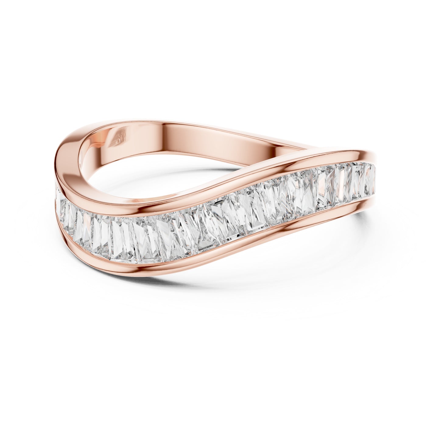 Vera Baguette Lab Grown Diamond Half Eternity Ring
