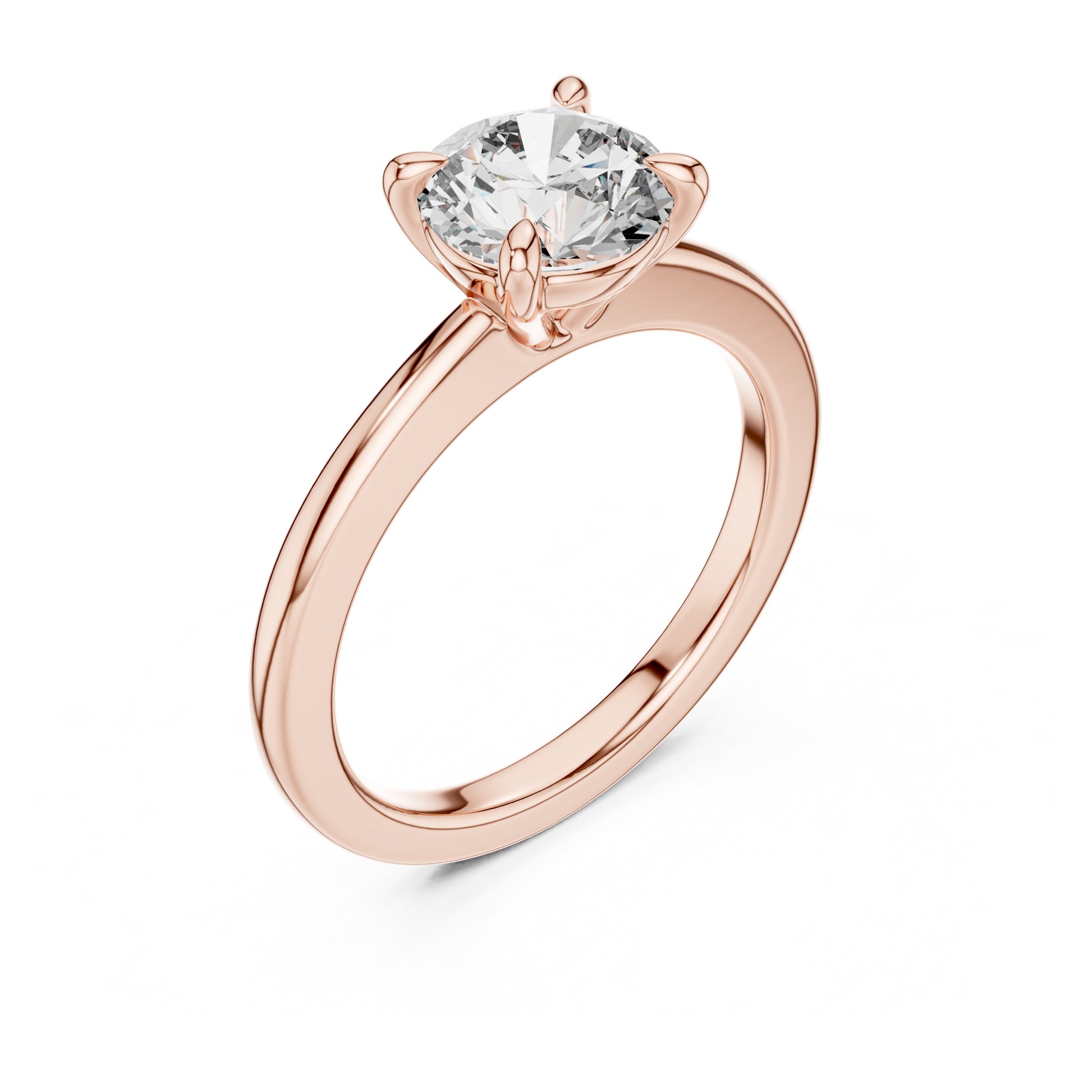 Clara 1.5 Carat Round Lab Grown Diamond Claw Solitaire Engagement Ring