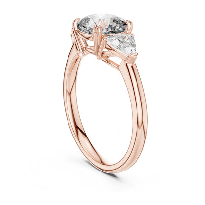 Sienna 1.5 Carat Trillion Lab Grown Diamond Slim Three Stone Ring