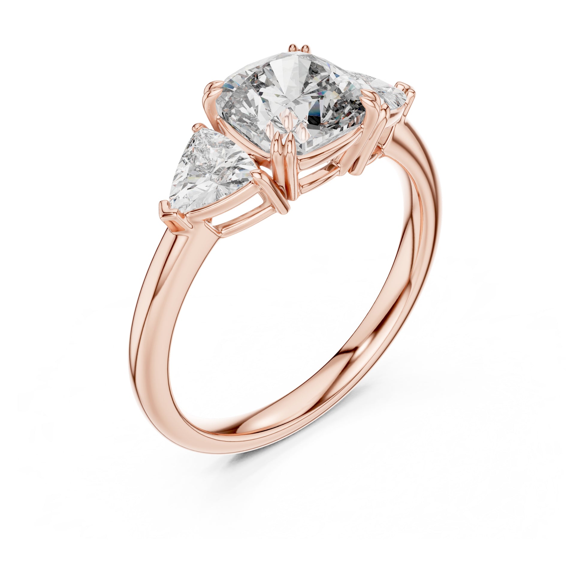 Sienna 1.5 Carat Trillion Lab Grown Diamond Slim Three Stone Ring