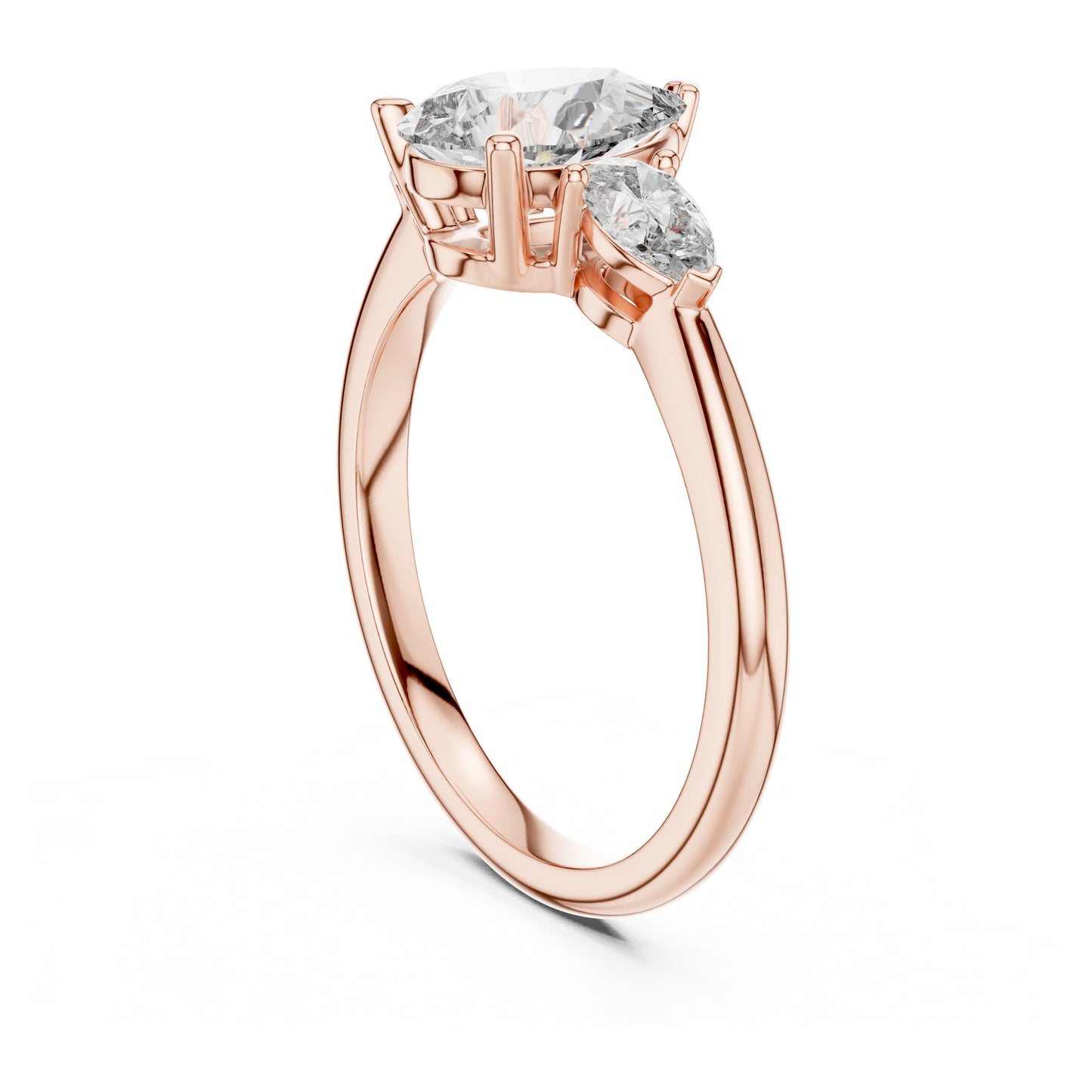 Sienna 1 Carat Pear Lab Grown Diamond Graduated Three Stone Ring