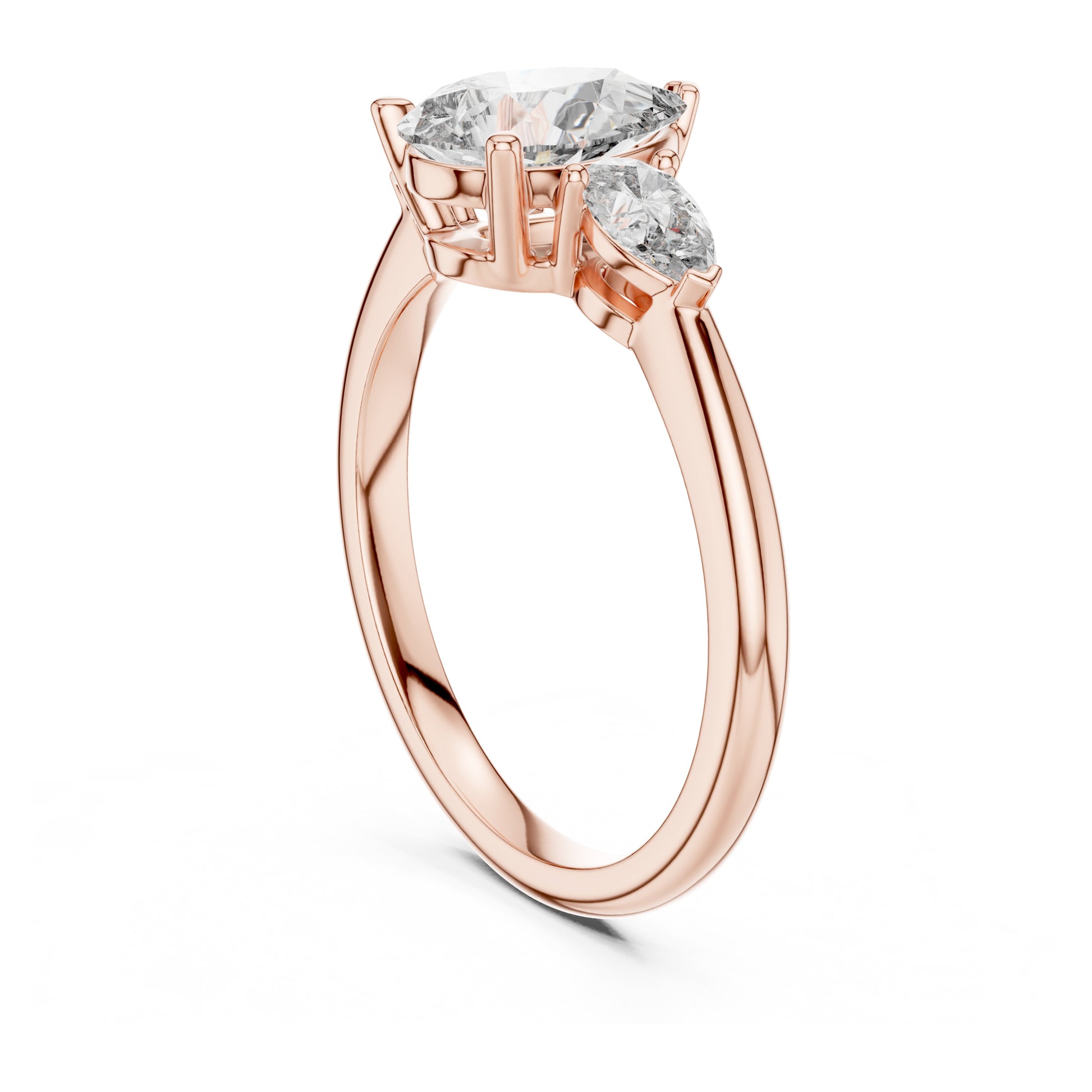 Sienna 1 Carat Pear Lab Grown Diamond Graduated Three Stone Ring
