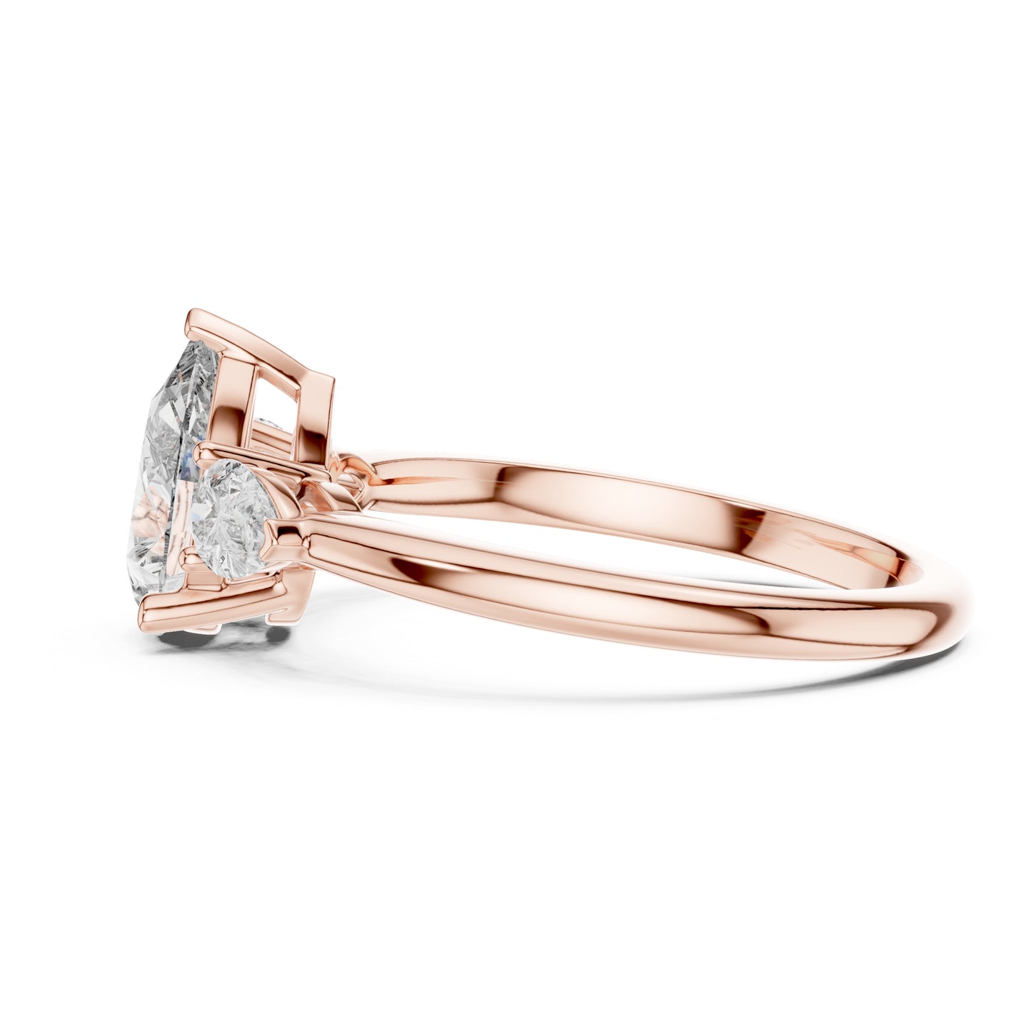 Sienna 1 Carat Pear Lab Grown Diamond Graduated Three Stone Ring