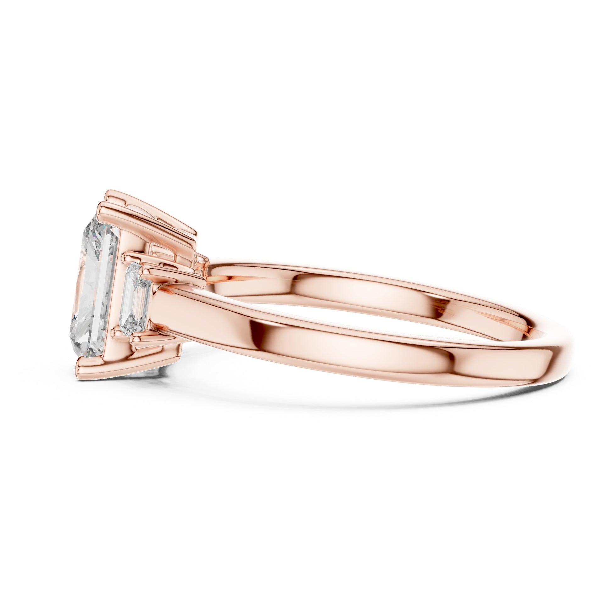 Vera 1.5 Carat Radiant Lab Grown Diamond Three Stone Ring