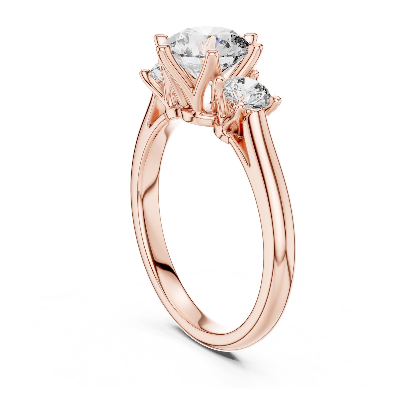 Sienna 1 Carat Round Lab Grown Diamond Three Stone Ring