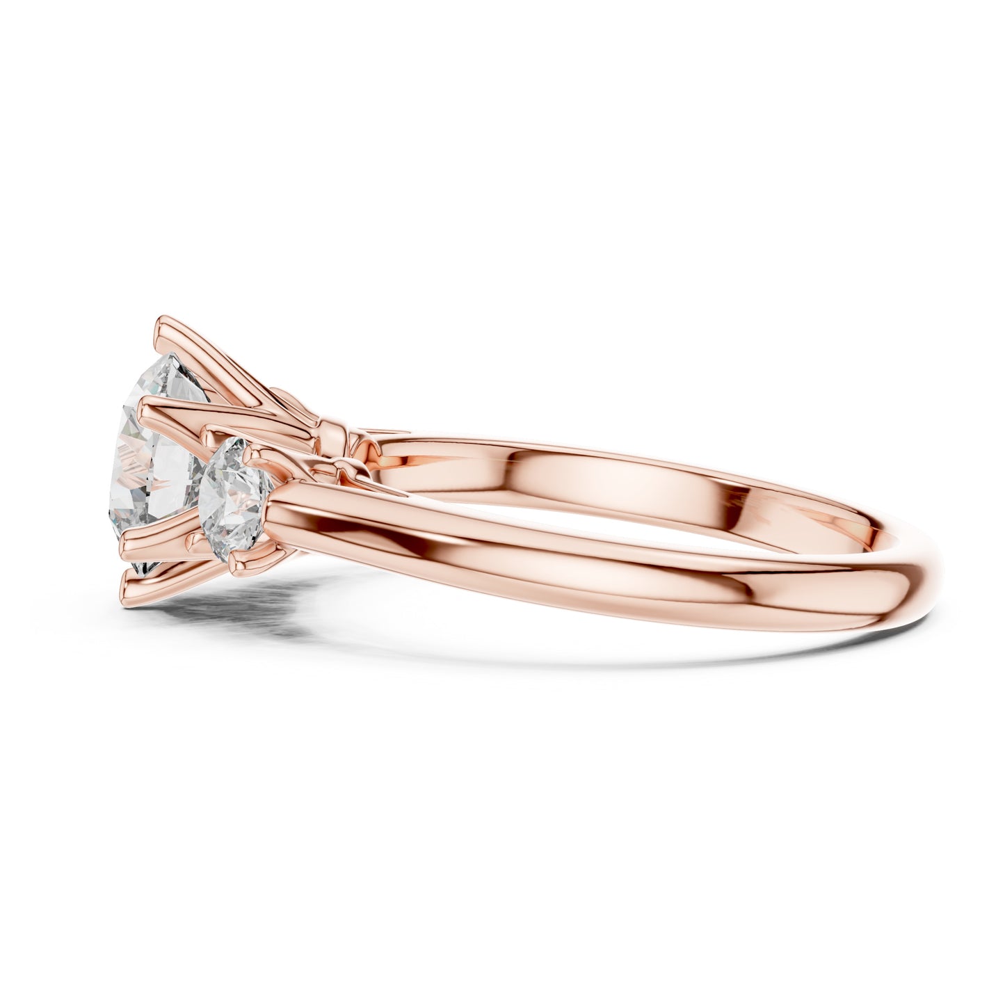 Sienna 1 Carat Round Lab Grown Diamond Three Stone Ring