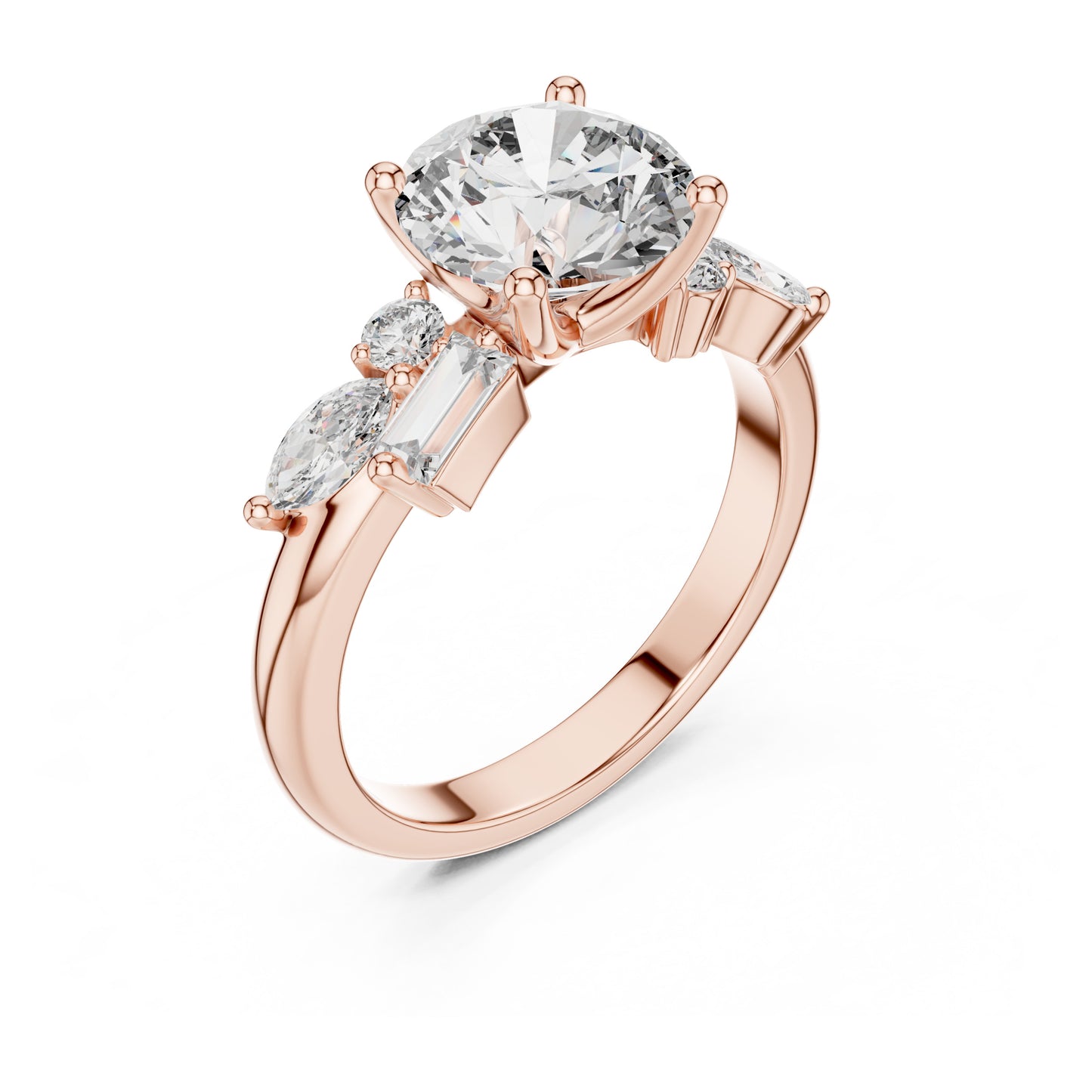 Nova 2 Carat Round Lab Grown Diamond Engagement Ring