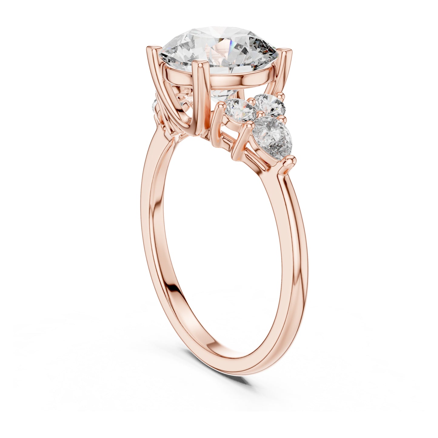 Sienna 2 Carat Round Lab Grown Diamond Pear Engagement Ring