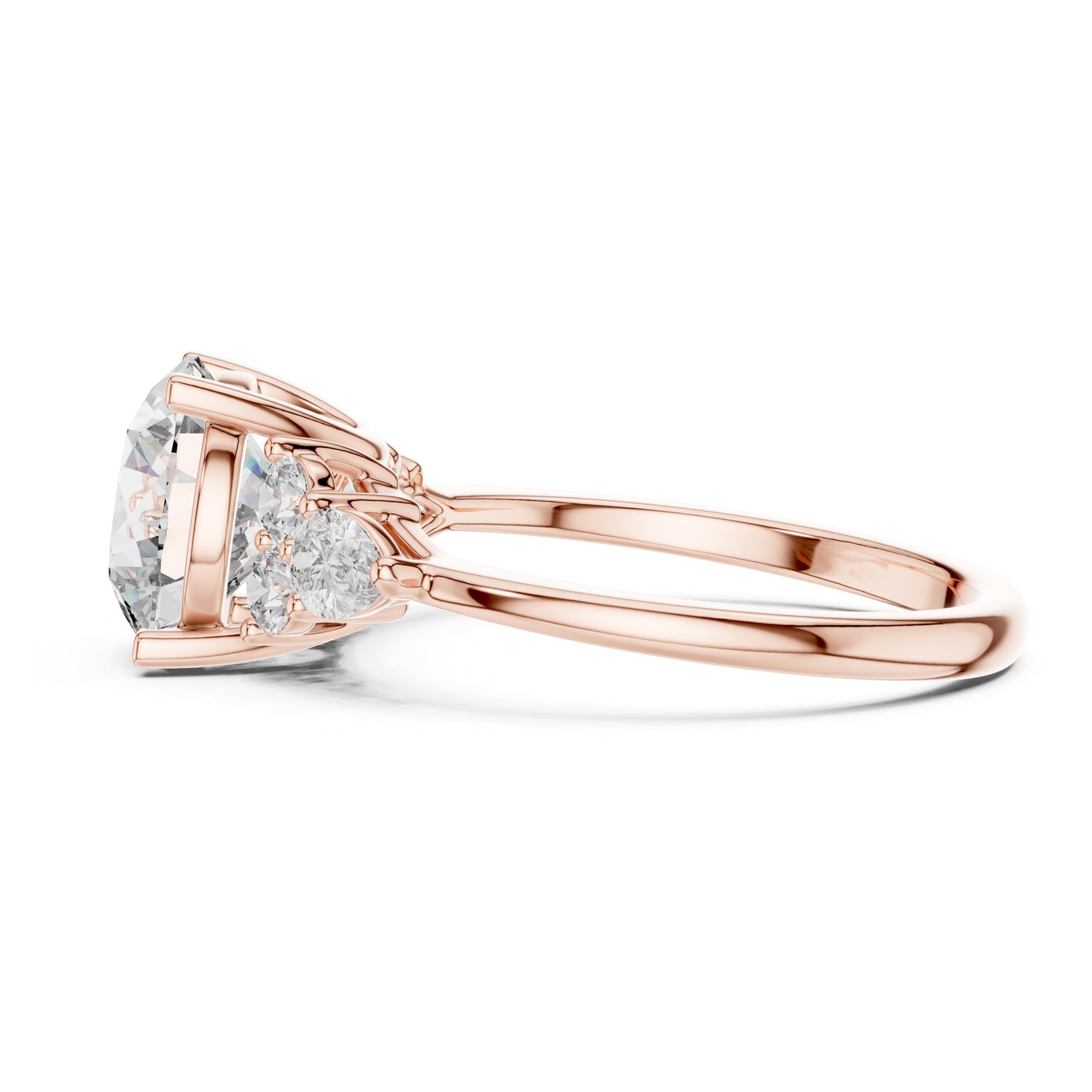 Sienna 2 Carat Round Lab Grown Diamond Pear Engagement Ring