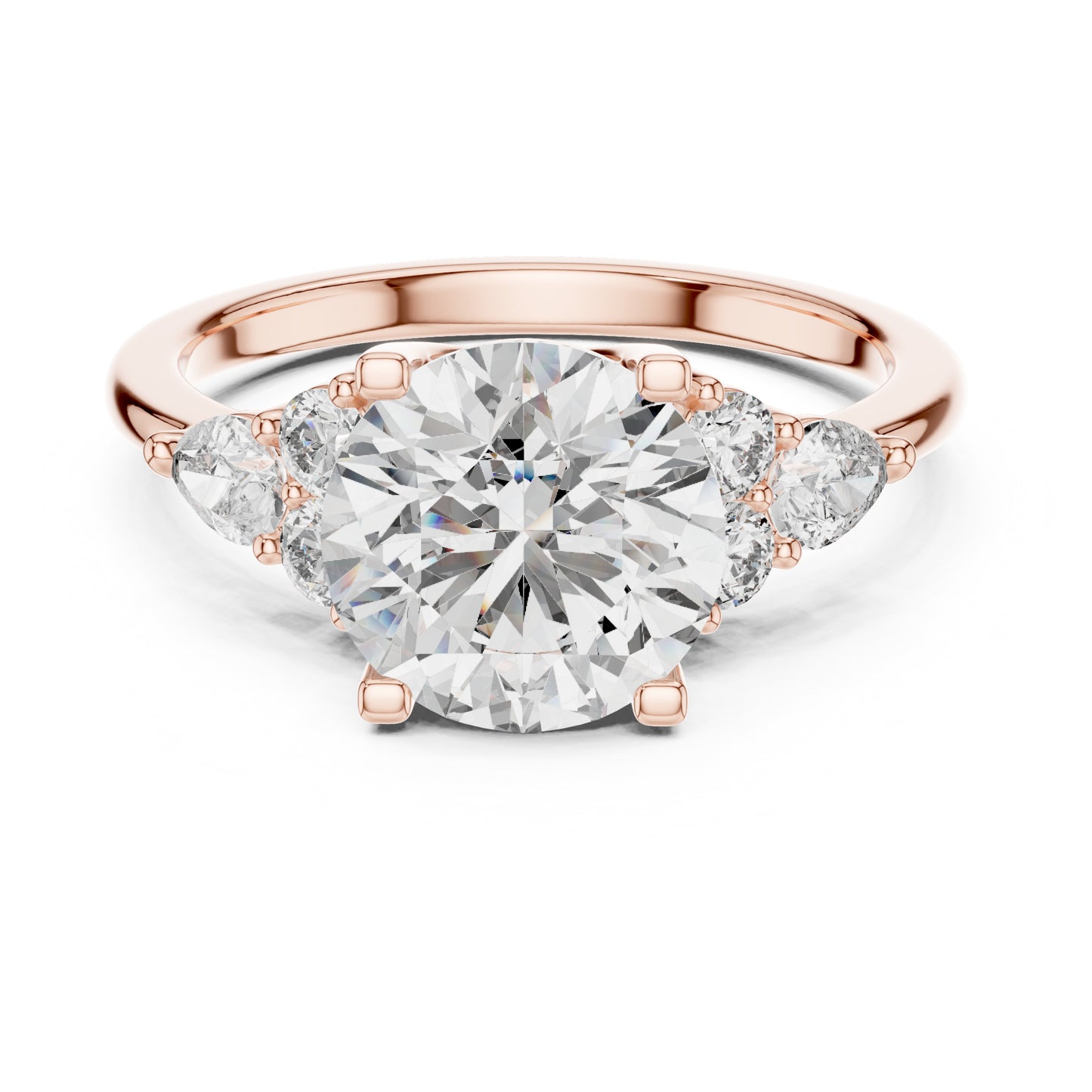 Sienna 2 Carat Round Lab Grown Diamond Pear Engagement Ring