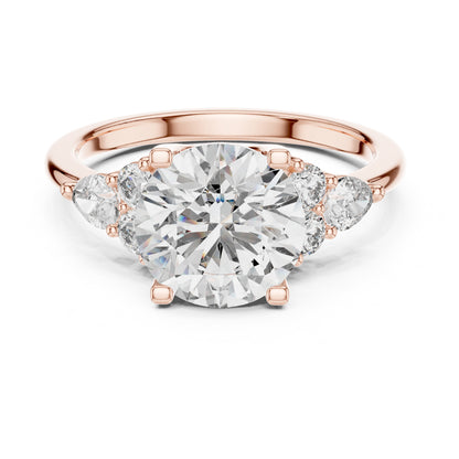 Sienna 2 Carat Round Lab Grown Diamond Pear Engagement Ring