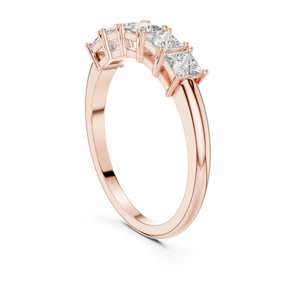 Vera 0.50ct Princess Lab Grown Diamond Half Eternity Ring