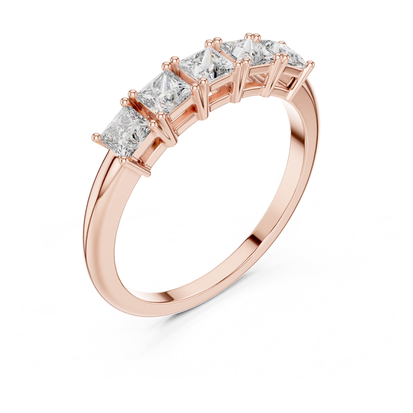 Vera 0.50ct Princess Lab Grown Diamond Half Eternity Ring