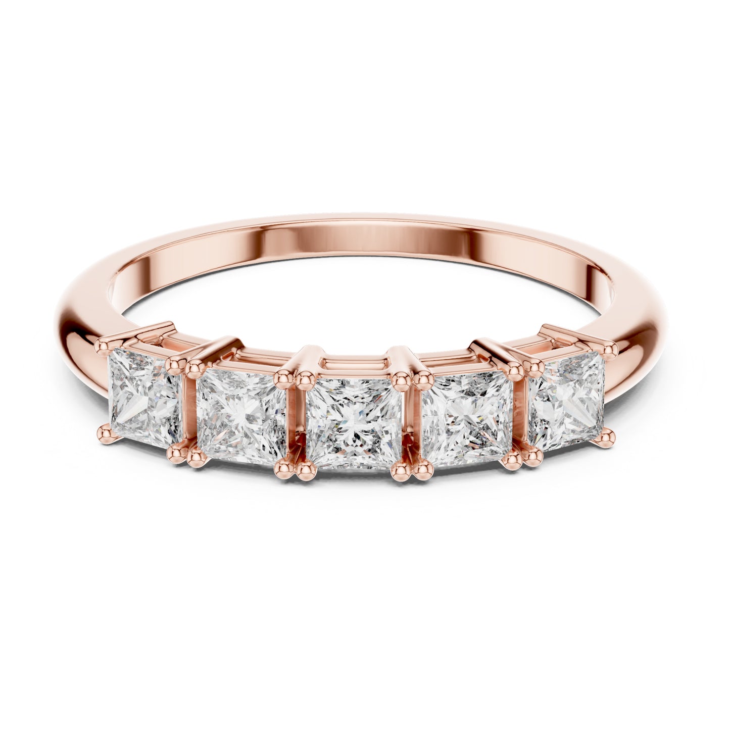 Vera 0.50ct Princess Lab Grown Diamond Half Eternity Ring